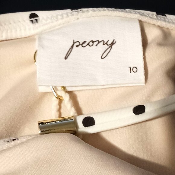 NEW Peony Polka Dot Side Tie Bikini Bottoms Biscotti Size 6 Adjustable Tie Sides - Picture 7 of 10